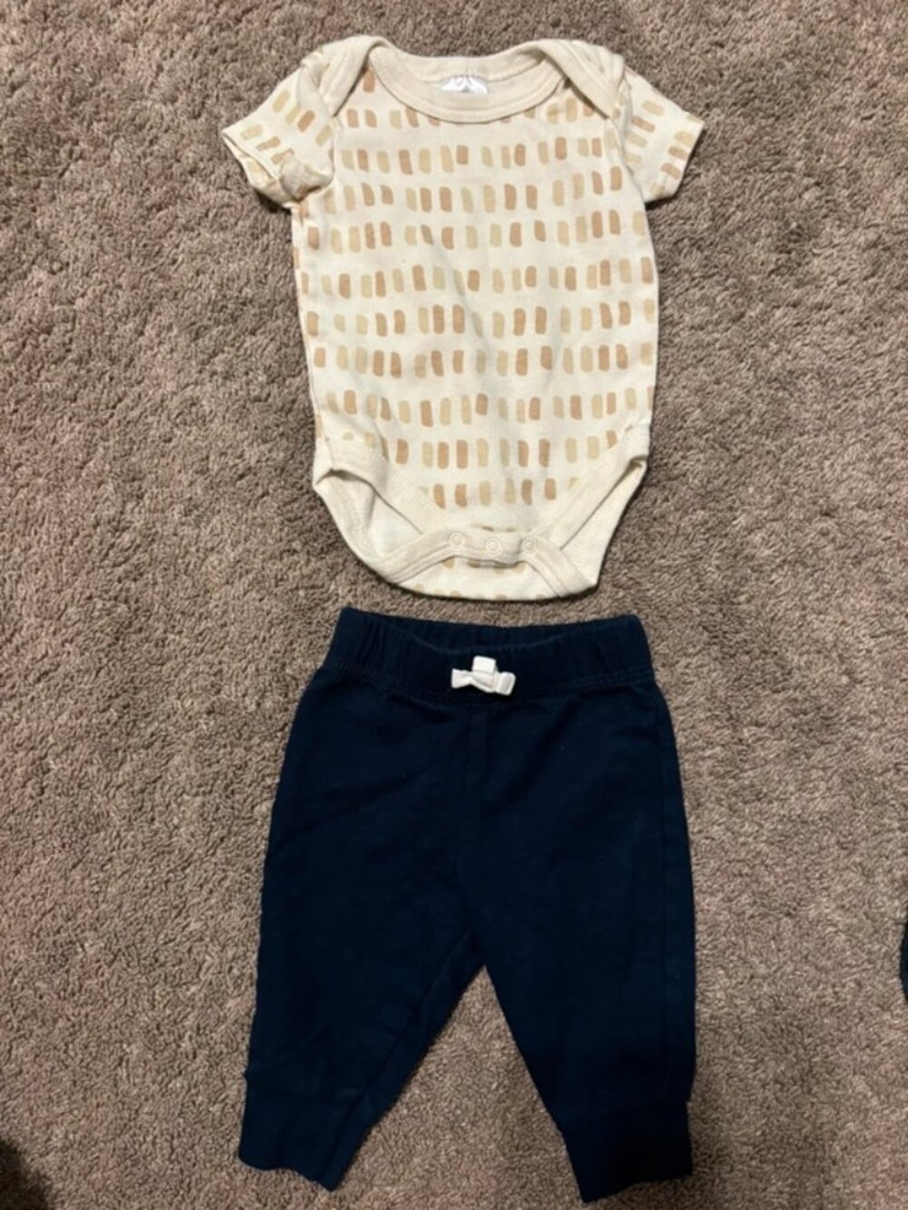 0-3 month onesie & 3 month pants